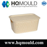 Plastic Injection Rattan Basket with Lid Mould