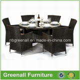 Rattan Dining Round Table and Chair Set