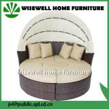 Wicker Rattan Patio Sofa Furniture with Canopy (WXH-008)