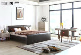 Simple Wood Frame Italy Leather Bedroom Bed