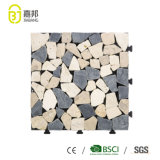 Self Adhesive Types of White Marble Stone Tile Plastic Base Deck Floor Mat for Commercial Restaurant