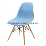 Modern Dining Room Plastic Chair with Wood Leg