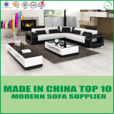 Leather Corner Modern Divan Wooden Sofa
