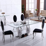 Hot Sale Glass Top 6 Seater Dining Table Sets