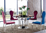 1.3meter Round Table Glass on Top Dining Table Home Furniture