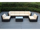 7 Piece Outdoor Patio Furniture PE Rattan Sectional Sofa Set