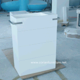 Corian Acrylic Solid Surface Modern Bathroom Standing Basin with Cabinets