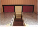 Red Fabric Headboard Bed Hotel Furniture