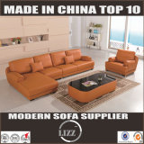 Miami Modern L Shape Leather Sofa with Single Chair