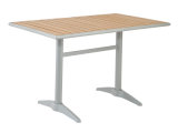 Outdoor Aluminum Dining Table with Polywood Top
