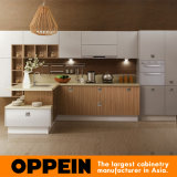 Country PVC and Melamine Wood Kitchen Cabinet (OP13-228)