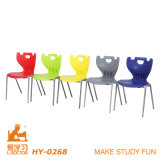 Clolorful Plastic School Classroom Chair Without Armrest