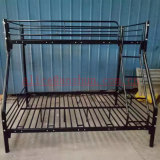 Black Metal Twin-Twin 3 Person Bed /Heavy Duty Steel Metal Triple Bunk Bed