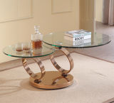 Function Clear Tempered Glass Coffee Table