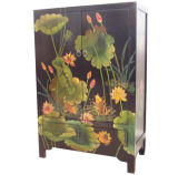 Antique Furniture Painted Water Lily Cabinet Lwb538