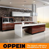 Wood Veneer Kitchen Cabinet with Furniture Design (OP13-285)