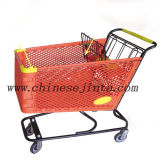 Plastic Shopping Cart, Plastic Basket Shopping Trolley (JT-E180)