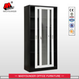 1850mm Height Office Use Electrostatic Powder Coating Glass Sliding Door Storage Filing Office Cupboard/Cabinet