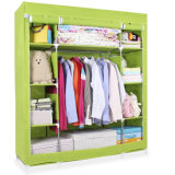 Modern Simple Wardrobe Household Fabric Folding Cloth Ward Storage Assembly King Size Reinforcement Combination Simple Wardrobe (FW-58)
