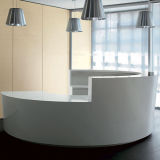 Acrylic Solid Surface Stone Commercial Reception Desk for Hotel