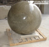 Red Balmoral Polished Granite Ball Carving for Garden Decoration