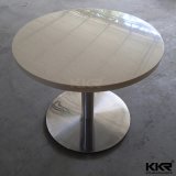 Custom Size Round Artificial Stone High Gloss Dining Table