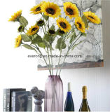 New Fashion Home Decor Silk Big Head Artificial Sunflower Craft Flower for Bouquet
