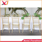 Gold Metal Hotel Restaurant Wedding Banquet Dining Chiavari Chair