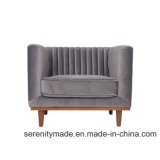 MID-Century Purple Water Proof Fabric Living Sofa Set