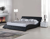 European Style Modern Bedroom Real Leather Bed