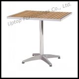 Outdoor Wooden Top Aluminum Bistro Patio Table (SP-AT325)