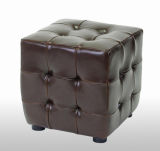 Party Furniture Leather Cube Stool Ottoman