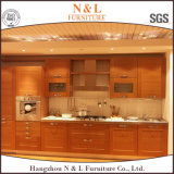 Walnut Solid Wood Kitchen Furniture with Granite Countertop