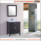 Small Solid Wood Bathroom Vanity with Marble Top (T9150)