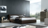 Nordic Design Modern Bedroom Leather Bed with King-Size