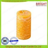 Home Decoration China Professional Produce Household Use Scented Yellow Pillar Candle