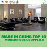 Luxury Home Furniture Elegant Black Leather Sofa 3+2+1+1