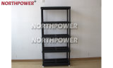 5 Tier Heavy Duty Plastic Shelves, 18 Inch Plastic Shelf Black