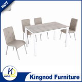 Best Sell Woodlike Painting Glass Dining Set Table and Chair
