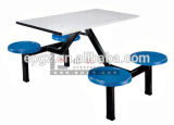 4-Seaters Canteen Dining Table Restaurant Table Bench Outdoor Table