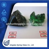 Dark Green and Clear Green Glass Stones