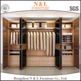 Simple Cheap Countryside Wooden Design Bedroom Wardrobe Gateless