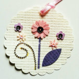 Printing Hanging Decorative Tag / Handmade Printed Flower DIY Paper Craft