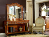 0029 Italian Royal Wooden Furniture Style Luxury Brass Decoration Console