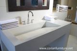 Corian Custom Sized Solid Surface Washing Basin Ice White