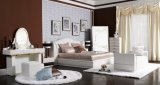 White Genuine Leather Bedroom Furnitur
