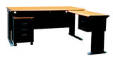 L Style Metal Furniture Kd Structure Office Computer Table