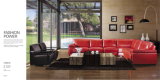 Italian Big Corner Living Room Genuine Leather Sofa (H-3016)