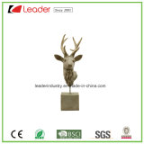 New Polyresin Deer Head with a Base Sculpture for Home and Table Decoration
