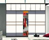 Glossy Sliding Door Wardrobe with Rails (factory directly)